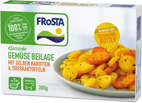 Gemüse Beilage mit gelben Karotten & Süßkartoffeln (300g)