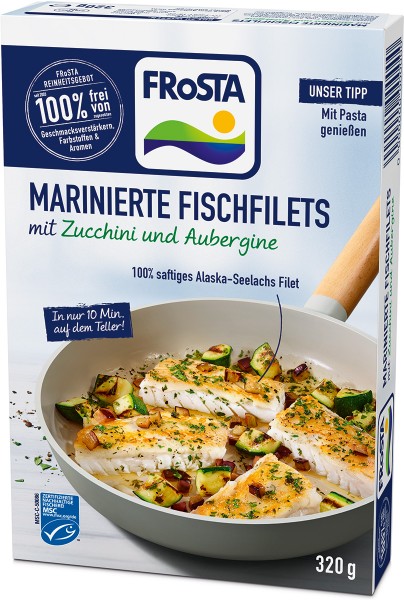 FRoSTA Marinierte Fischfilets mit Zucchini und Aubergine - Packshot